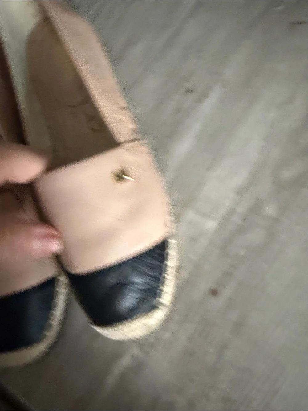 Michael Kors Two-Tone Blush and Black Espadrille Flats 8.5